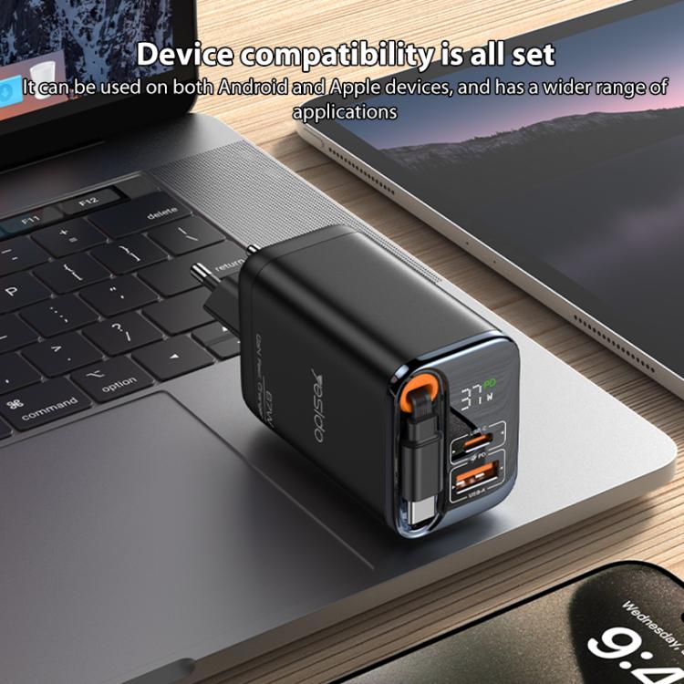 Yesido YC100 67W Fast Charger with Telescopic Type-C Cable