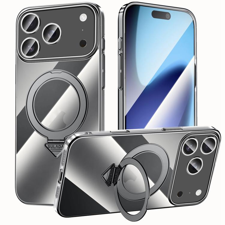 SULADA Electroplated Transparent MagSafe Holder Phone Case