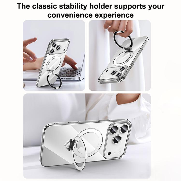 SULADA Electroplated Transparent MagSafe Holder Phone Case