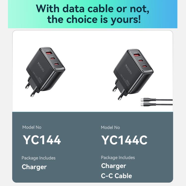 Yesido YC144 65W Three-port Fast Charger