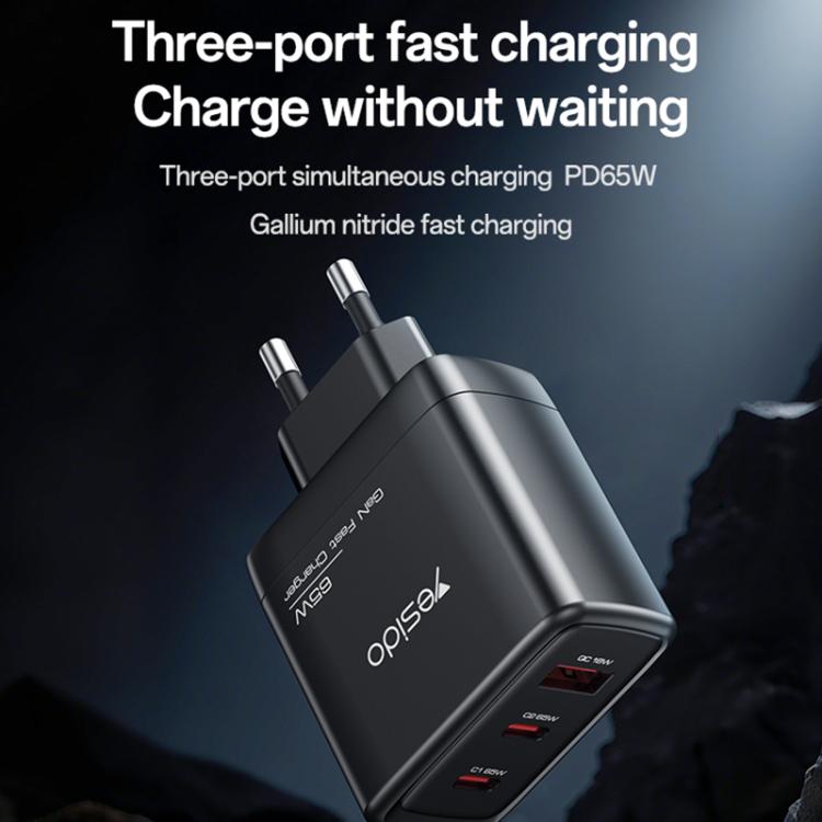 Yesido YC144 65W Three-port Fast Charger
