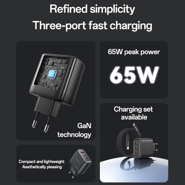 Yesido YC144 65W Three-port Fast Charger
