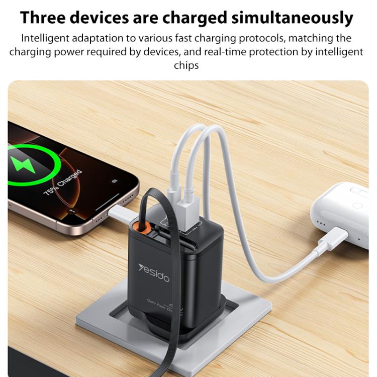 Yesido YC145 40W Fast Charger with Telescopic Type-C Cable