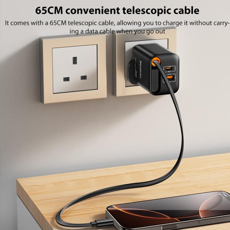 Yesido YC145 40W Fast Charger with Telescopic Type-C Cable
