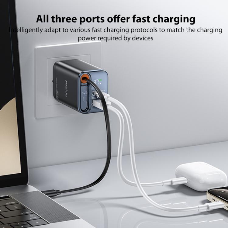 Yesido YC146 67W Fast Charger with Telescopic Type-C Cable