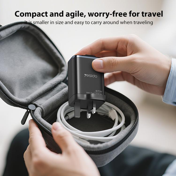 Yesido YC146 67W Fast Charger with Telescopic Type-C Cable