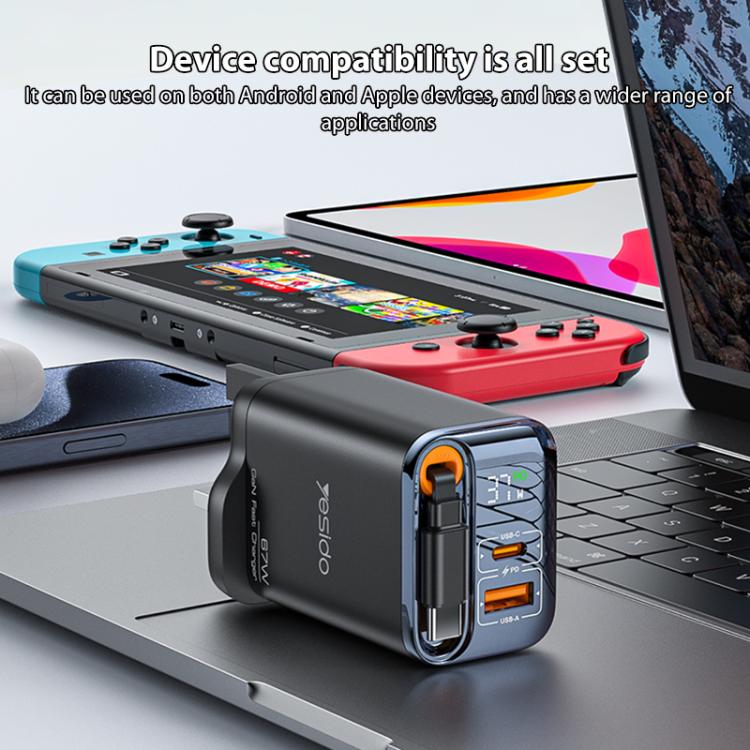 Yesido YC146 67W Fast Charger with Telescopic Type-C Cable