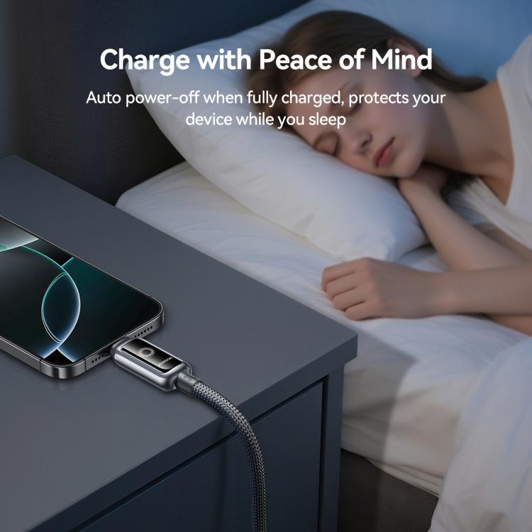 JOYROOM S-A55 StarFlight Series 30W Type-C to 8 Pin Auto Power-Off Fast Charging Data Cable