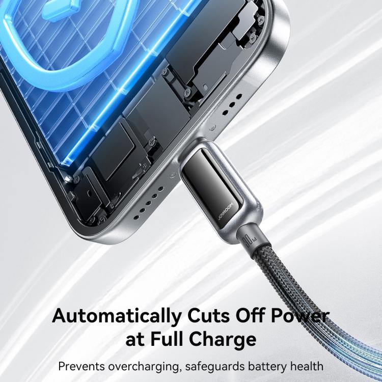 JOYROOM S-A55 StarFlight Series 30W Type-C to 8 Pin Auto Power-Off Fast Charging Data Cable