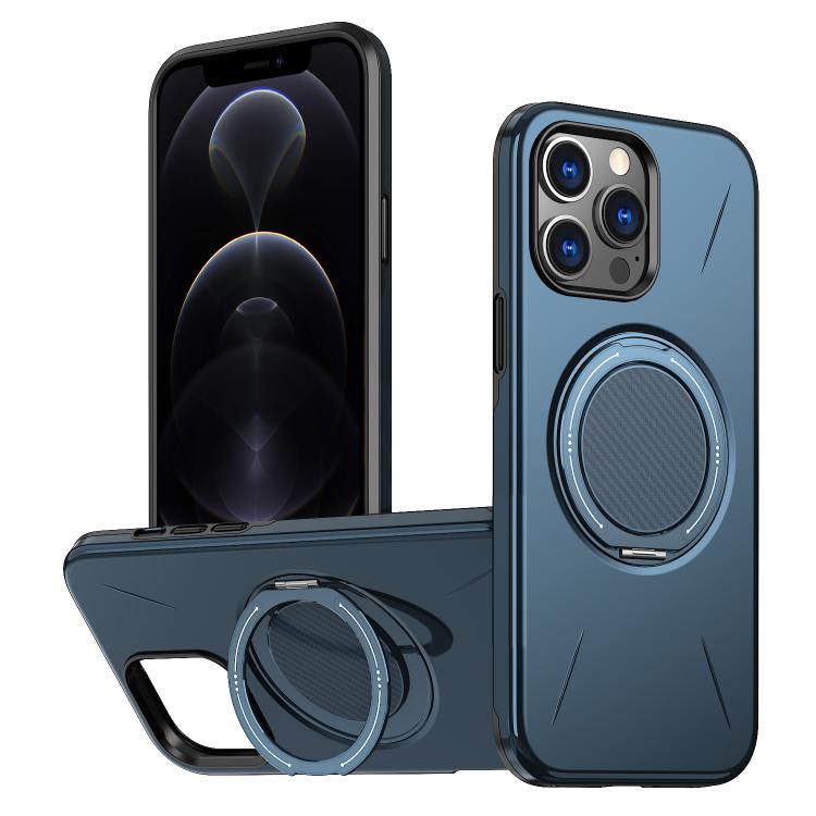 Metal Rotation Holder MagSafe TPU Hybrid PC Phone Case