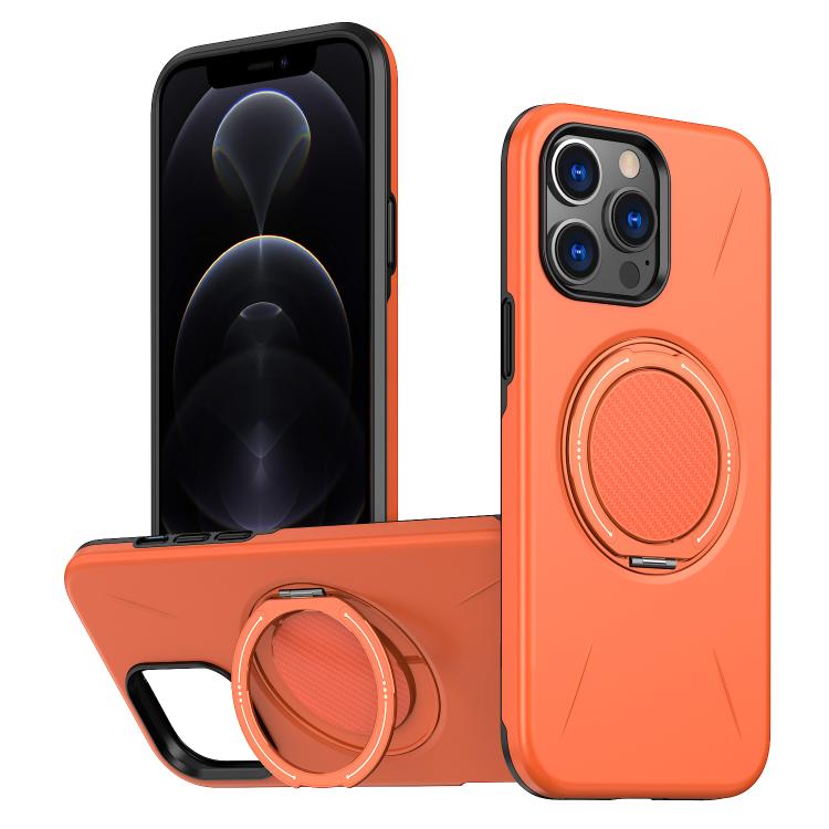 Metal Rotation Holder MagSafe TPU Hybrid PC Phone Case