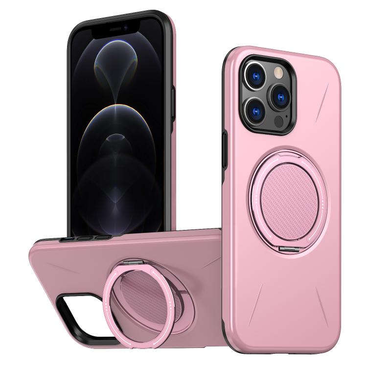 Metal Rotation Holder MagSafe TPU Hybrid PC Phone Case