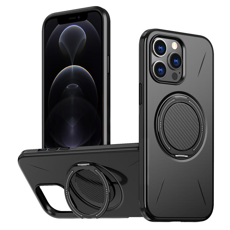 Metal Rotation Holder MagSafe TPU Hybrid PC Phone Case