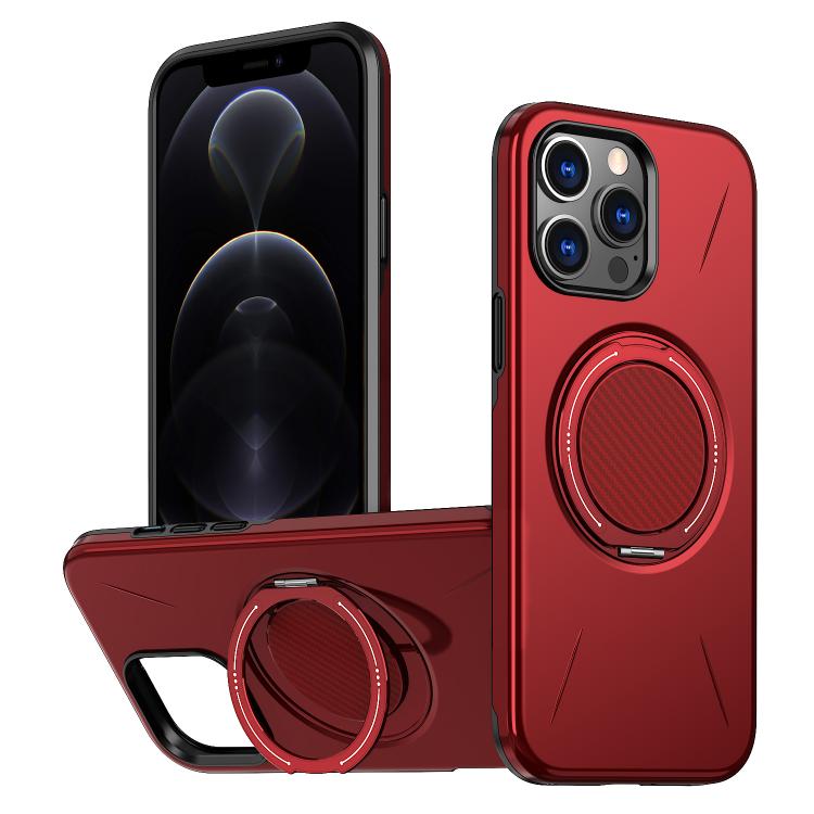 Metal Rotation Holder MagSafe TPU Hybrid PC Phone Case