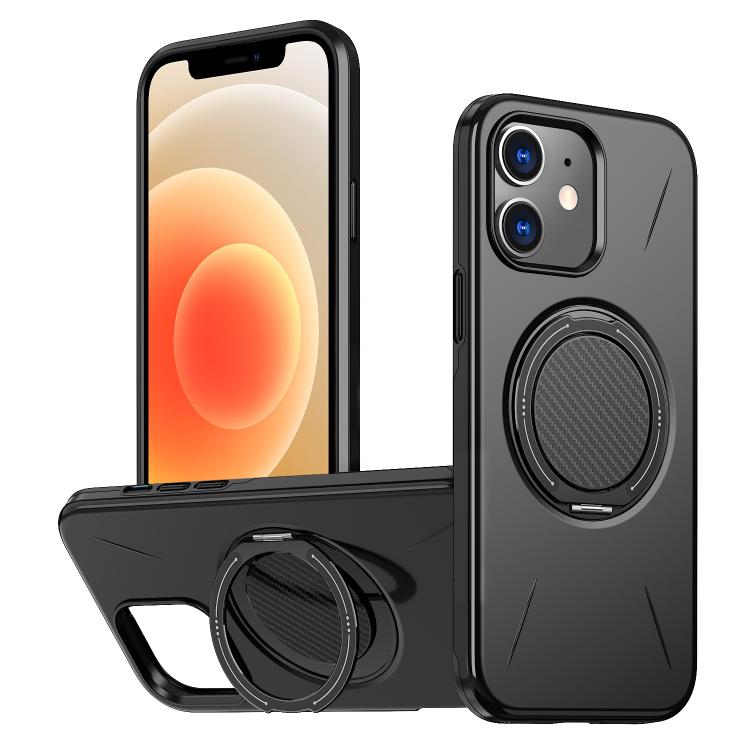 Metal Rotation Holder MagSafe TPU Hybrid PC Phone Case