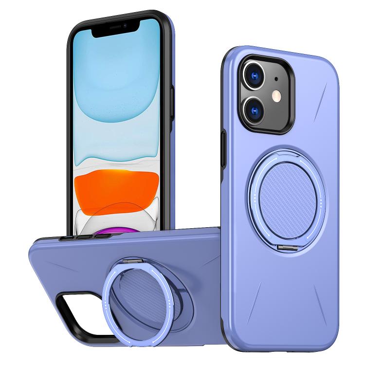 Metal Rotation Holder MagSafe TPU Hybrid PC Phone Case