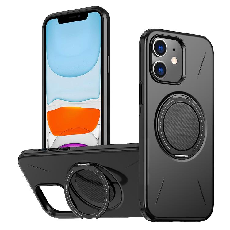 Metal Rotation Holder MagSafe TPU Hybrid PC Phone Case