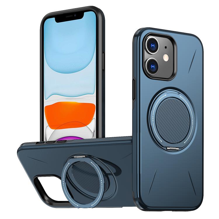 Metal Rotation Holder MagSafe TPU Hybrid PC Phone Case