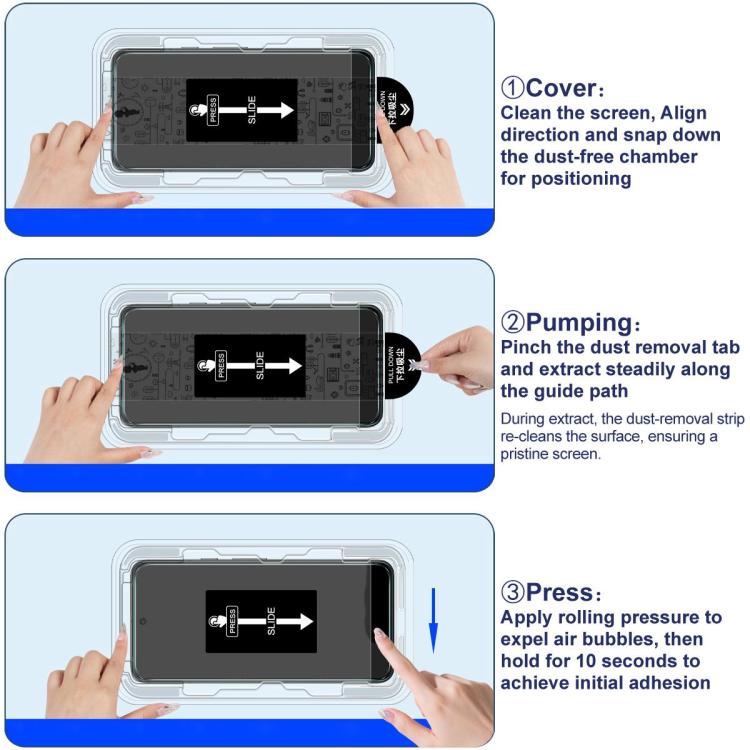 imak Dust-free Chamber Locator H Series Tempered Glass Film