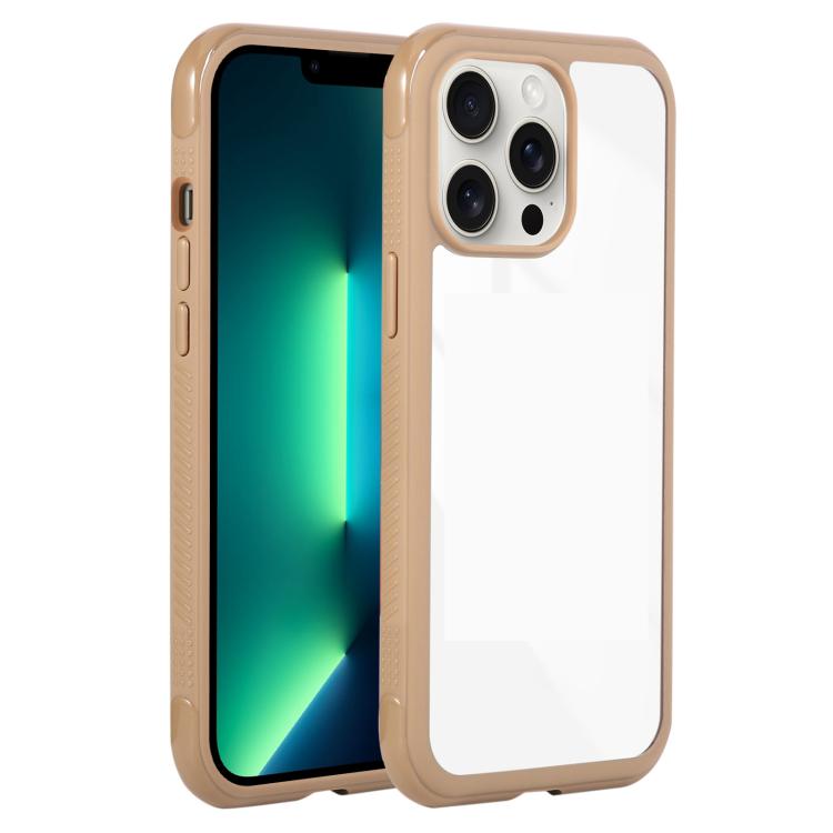 Solid Color Edge Transparency Acrylic TPU Phone Case