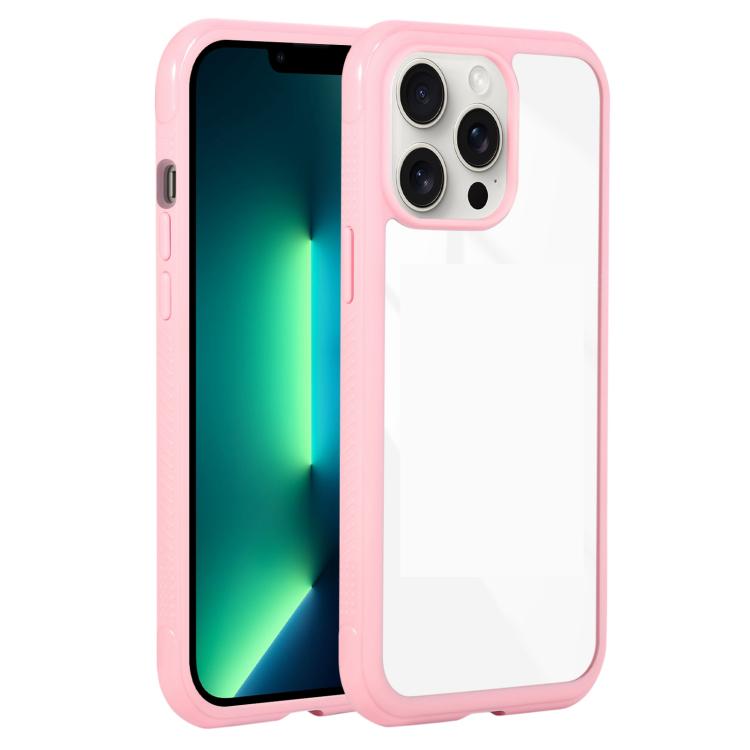 Solid Color Edge Transparency Acrylic TPU Phone Case
