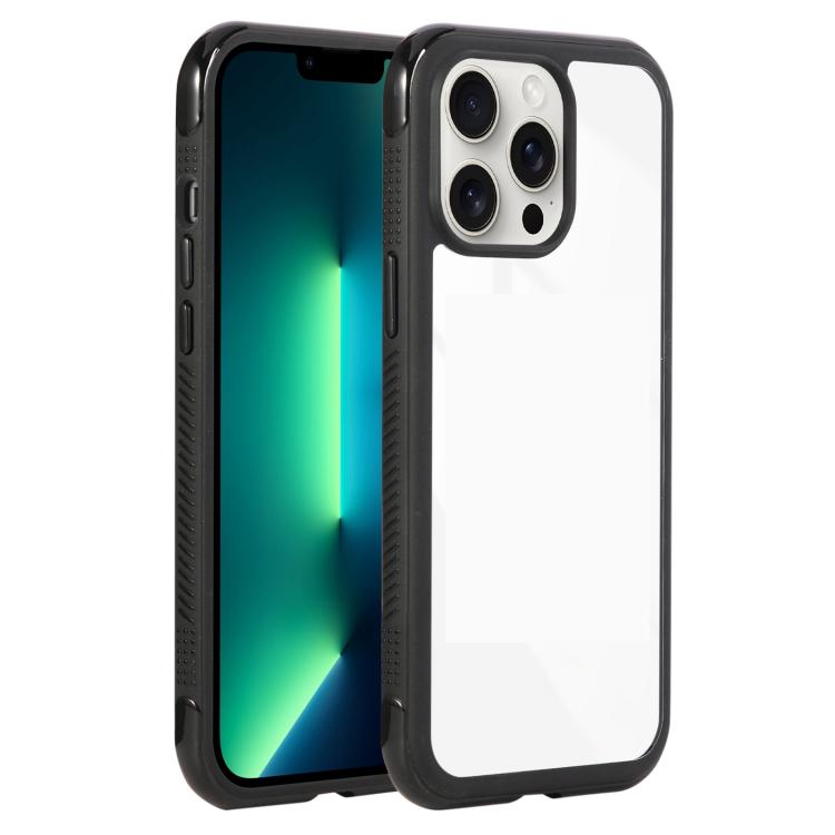 Solid Color Edge Transparency Acrylic TPU Phone Case