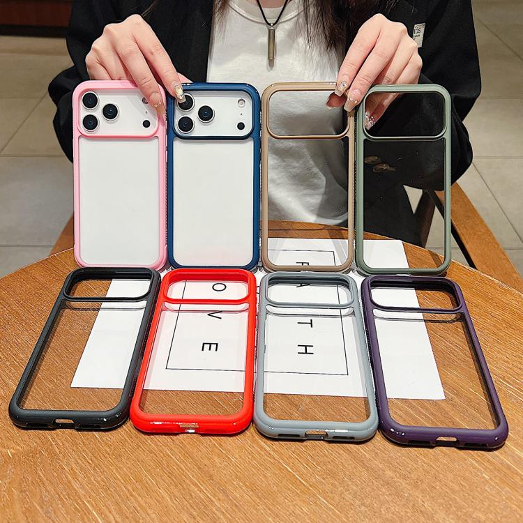 Solid Color Edge Transparency Acrylic TPU Phone Case