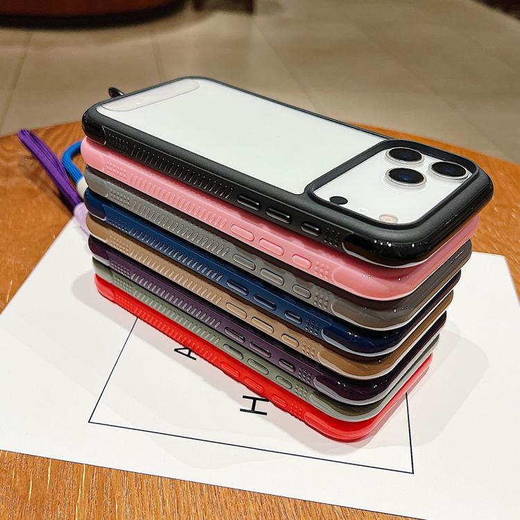 Solid Color Edge Transparency Acrylic TPU Phone Case with Wrist Strap, For Samsung Galaxy S25 Edge 5G, For Samsung Galaxy S25 / S24 5G, For Samsung Galaxy S25+ / S24+ 5G, For Samsung Galaxy S25 Ultra / S24 Ultra 5G