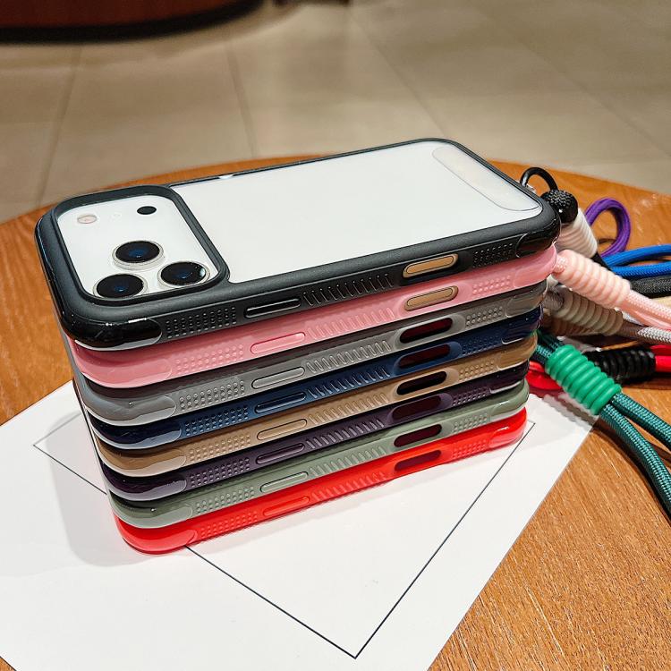 Solid Color Edge Transparency Acrylic TPU Phone Case with Wrist Strap, For Samsung Galaxy S25 Edge 5G, For Samsung Galaxy S25 / S24 5G, For Samsung Galaxy S25+ / S24+ 5G, For Samsung Galaxy S25 Ultra / S24 Ultra 5G