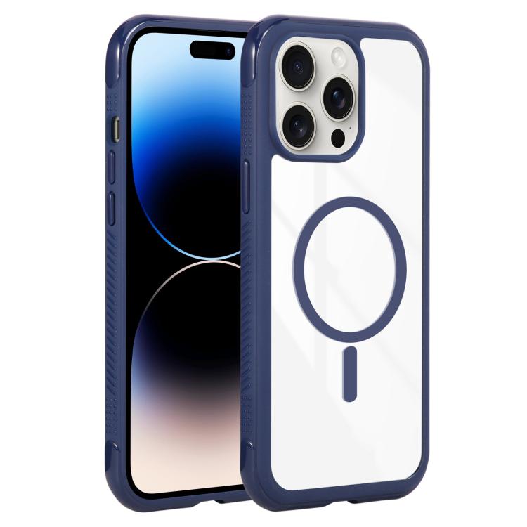 Solid Color Edge Transparency MagSafe Magnetic Phone Case