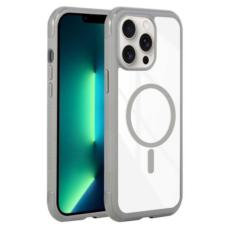 Solid Color Edge Transparency MagSafe Magnetic Phone Case