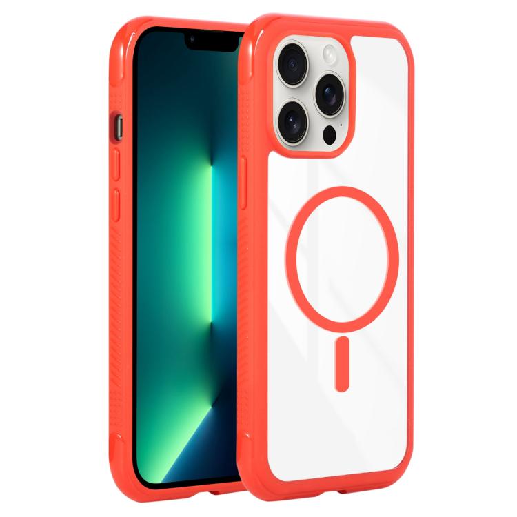 Solid Color Edge Transparency MagSafe Magnetic Phone Case