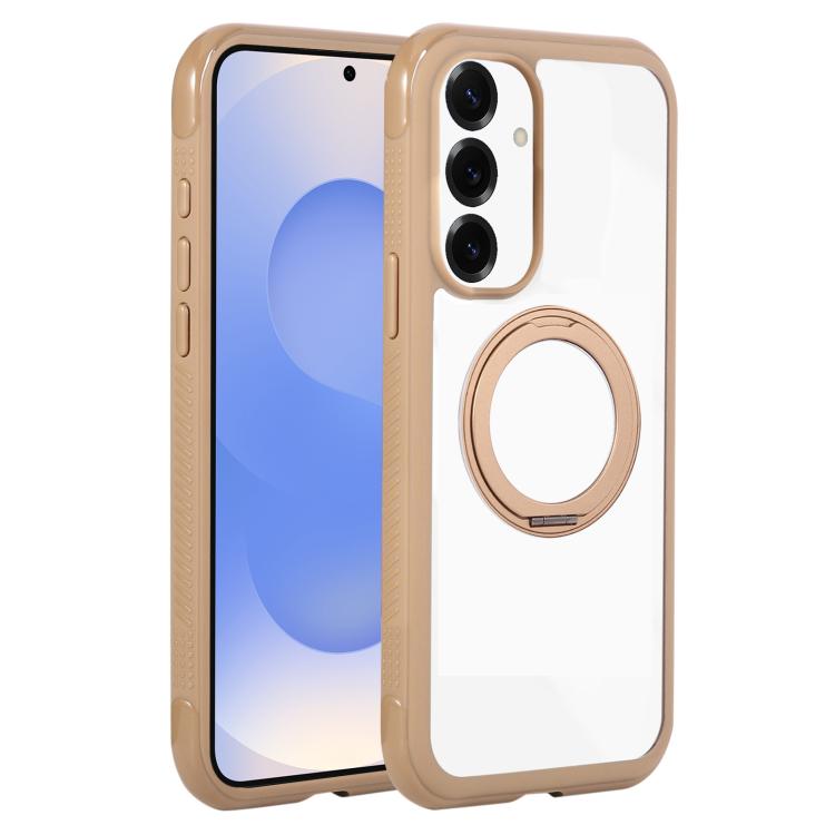 Solid Color Edge Transparency Rotation Holder MagSafe Phone Case, For Samsung Galaxy S25 Edge 5G, For Samsung Galaxy S25 / S24 5G, For Samsung Galaxy S25+ / S24+ 5G, For Samsung Galaxy S25 Ultra / S24 Ultra 5G