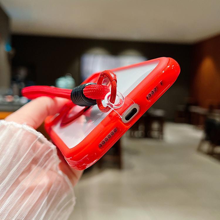 Solid Color Edge Transparency Rotation Holder MagSafe Phone Case with Wrist Strap, For Samsung Galaxy S25 Edge 5G, For Samsung Galaxy S25 / S24 5G, For Samsung Galaxy S25+ / S24+ 5G, For Samsung Galaxy S25 Ultra / S24 Ultra 5G