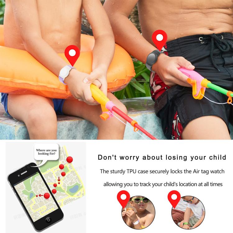 xDfind Adjustable Elastic Nylon Watch Band Style Anti-lost Tracker Protective Cover