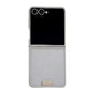Plating Frame Glitter Paper Nameplate Full Coverage Phone Case, For Samsung Galaxy Z Flip6/7 FE, For Samsung Galaxy Z Flip7 5G, For Samsung Galaxy Z Flip5