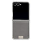 Plating Frame Glitter Paper Nameplate Full Coverage Phone Case, For Samsung Galaxy Z Flip6/7 FE, For Samsung Galaxy Z Flip7 5G, For Samsung Galaxy Z Flip5