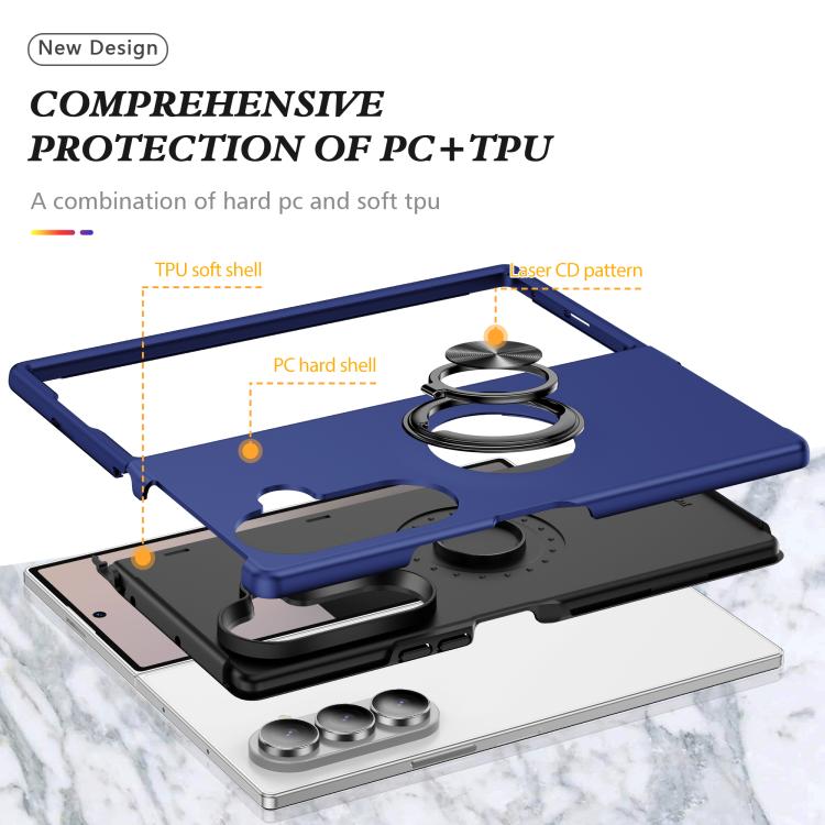 PC + TPU Magnetic Phone Case with Invisible Ring Holder
