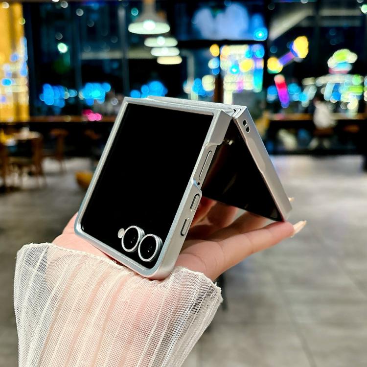 Silver Frame Litchi Texture Nameplate Full Coverage Phone Case