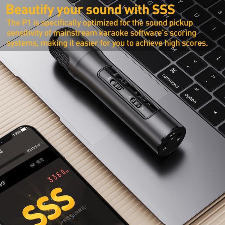 Lebo P1 Karaoke Microphone Audio Home Bluetooth Wireless Microphone