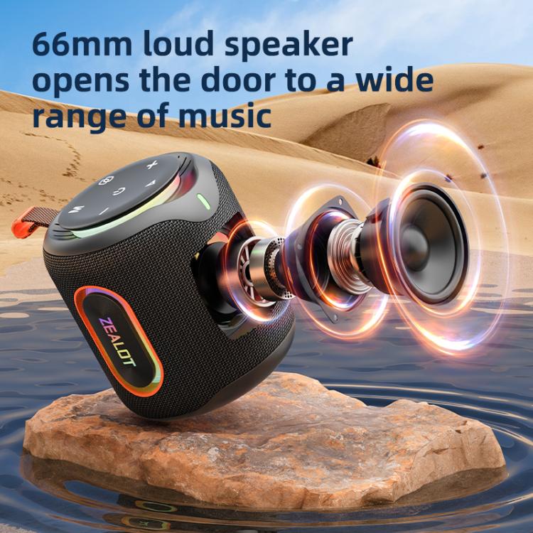 Zealot M1 30W Portable Outdoor IPX6 RGB Stereo Bluetooth Speaker
