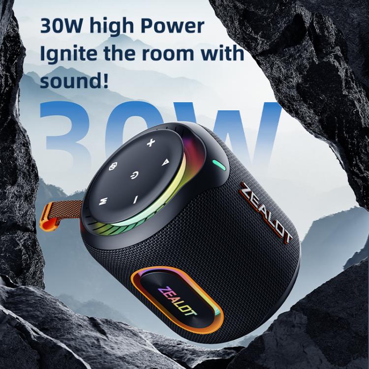 Zealot M1 30W Portable Outdoor IPX6 RGB Stereo Bluetooth Speaker