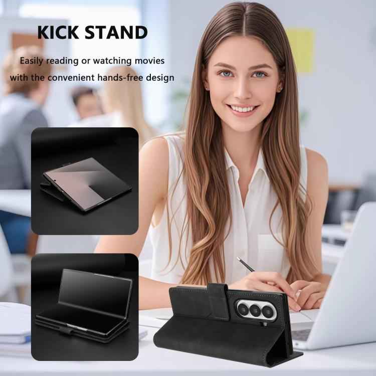 3D Embossed Flip Leather Phone Case, For Samsung Galaxy Z Fold7 5G