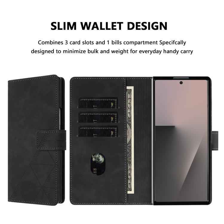 3D Embossed Flip Leather Phone Case, For Samsung Galaxy Z Fold7 5G