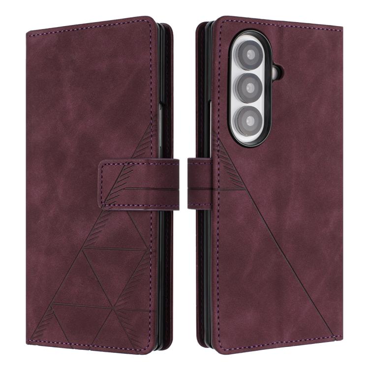 3D Embossed Flip Leather Phone Case, For Samsung Galaxy Z Fold7 5G
