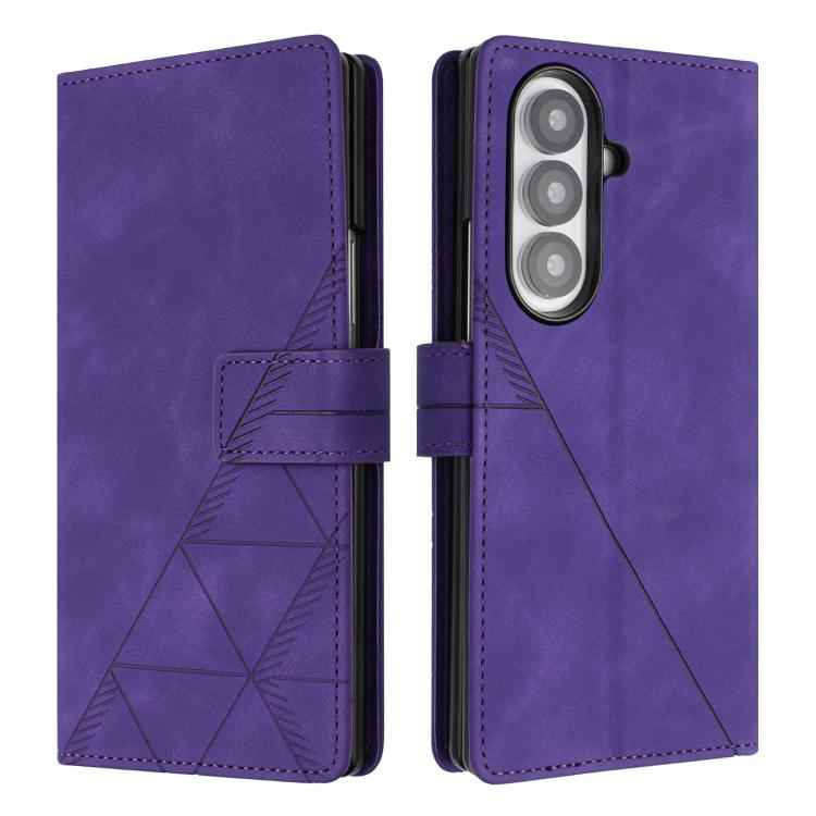 3D Embossed Flip Leather Phone Case, For Samsung Galaxy Z Fold7 5G