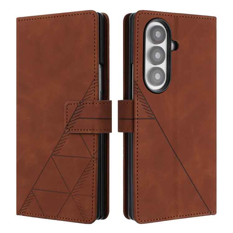 3D Embossed Flip Leather Phone Case, For Samsung Galaxy Z Fold7 5G