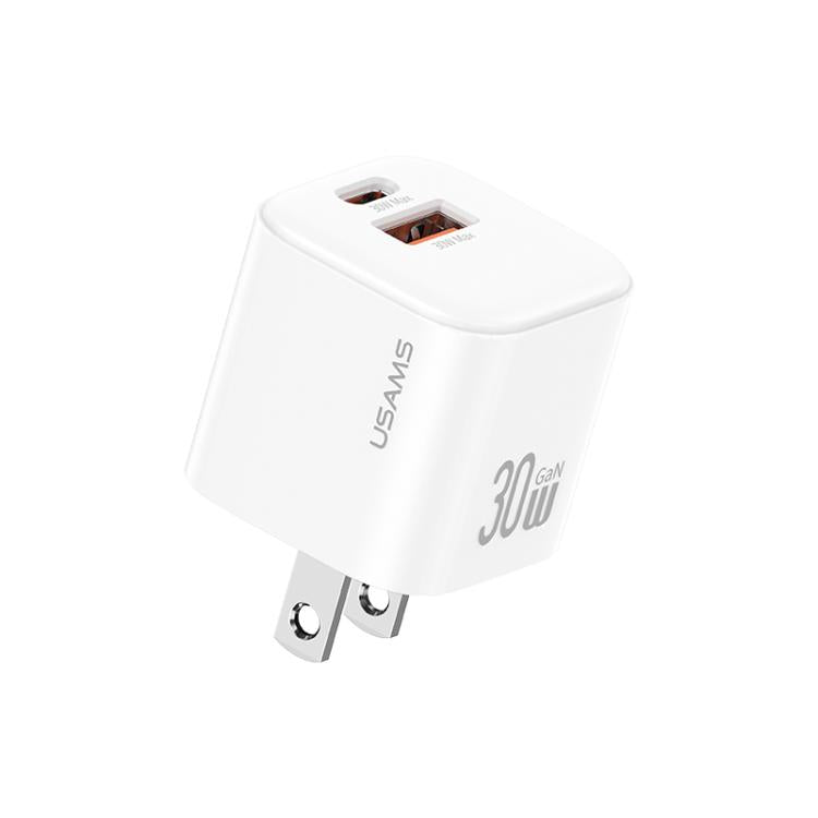 USAMS CC270 30W GaN USB-C / Type-C and USB Dual-port Mini Fast Charger