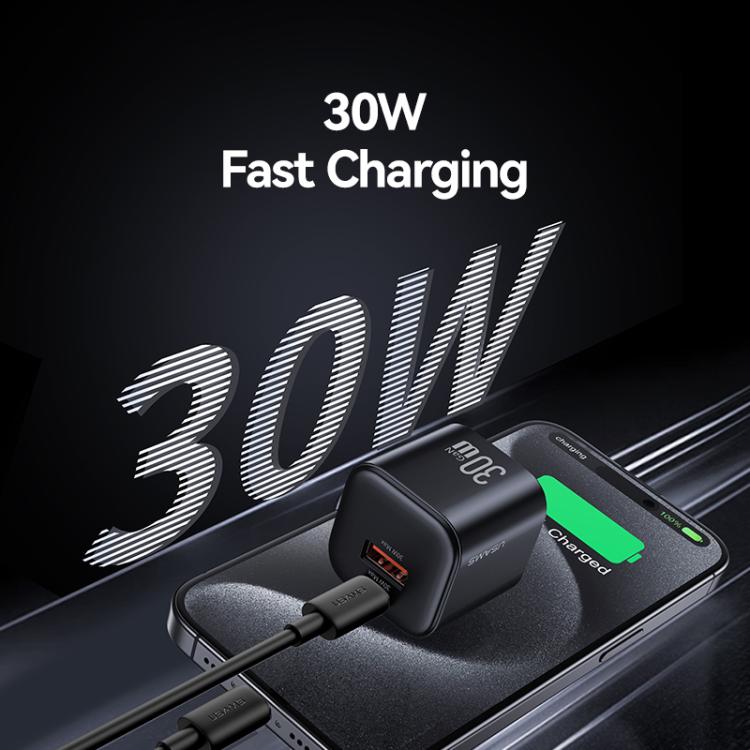 USAMS CC270 30W GaN USB-C / Type-C and USB Dual-port Mini Fast Charger