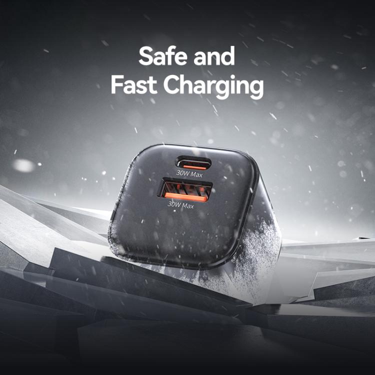USAMS CC270 30W GaN USB-C / Type-C and USB Dual-port Mini Fast Charger